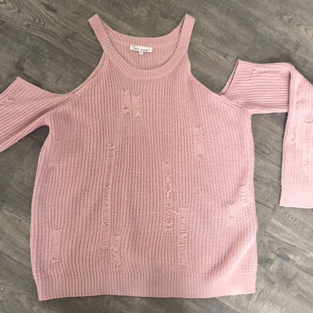 Drop shoulder sweater pink